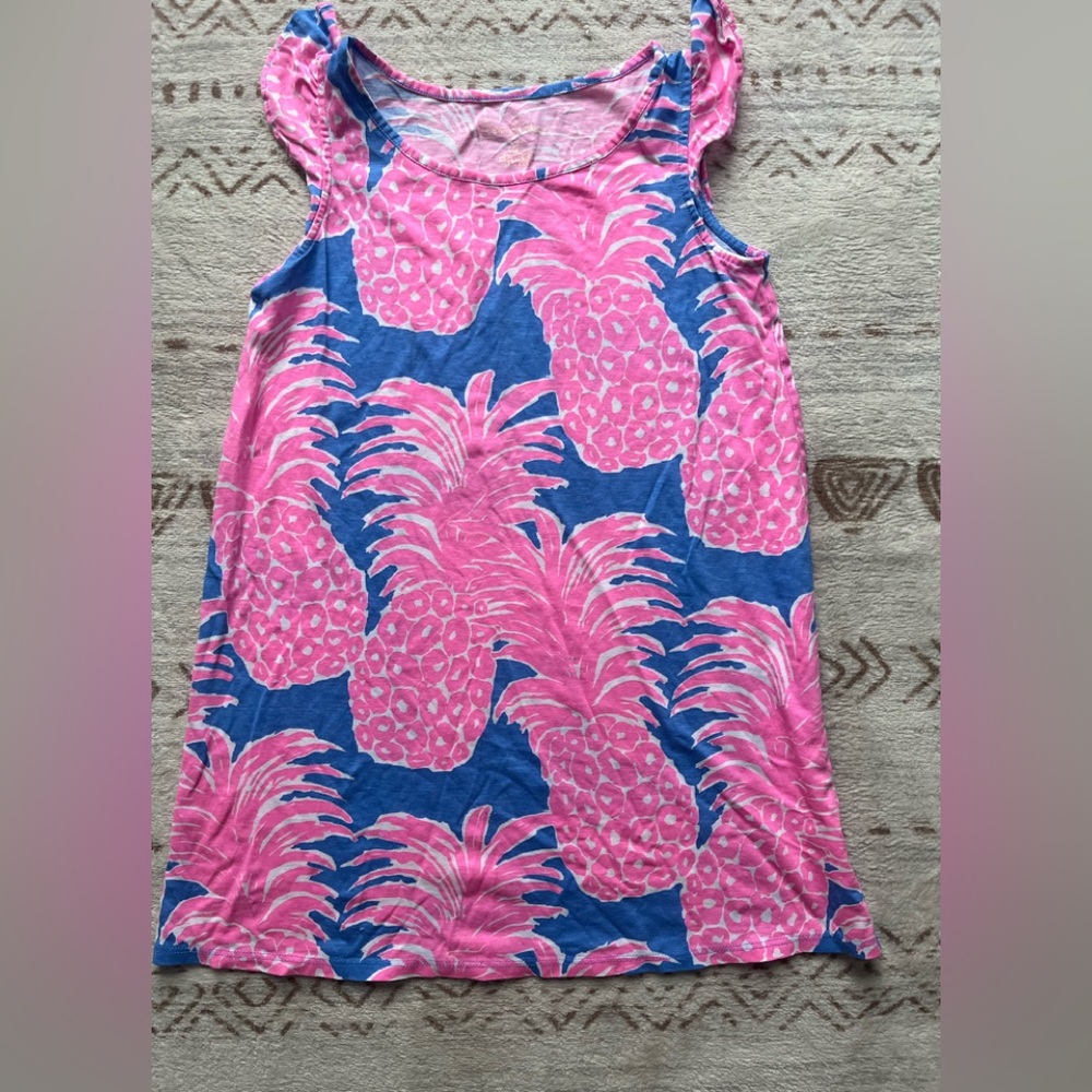 Lilly Pulitzer Pink and Blue Tropical Dress